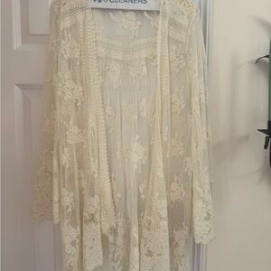 Sundance Cream Lace Duster